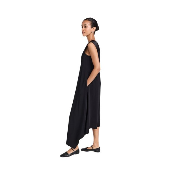 CO Collections Black Napkin Dress NWT – XS Asymmetrical Midi $1,095 Retail NWT - Picture 10 of 13